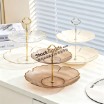 2‑Tier Petal‑Shaped Snack Stand, 3 Colors Available